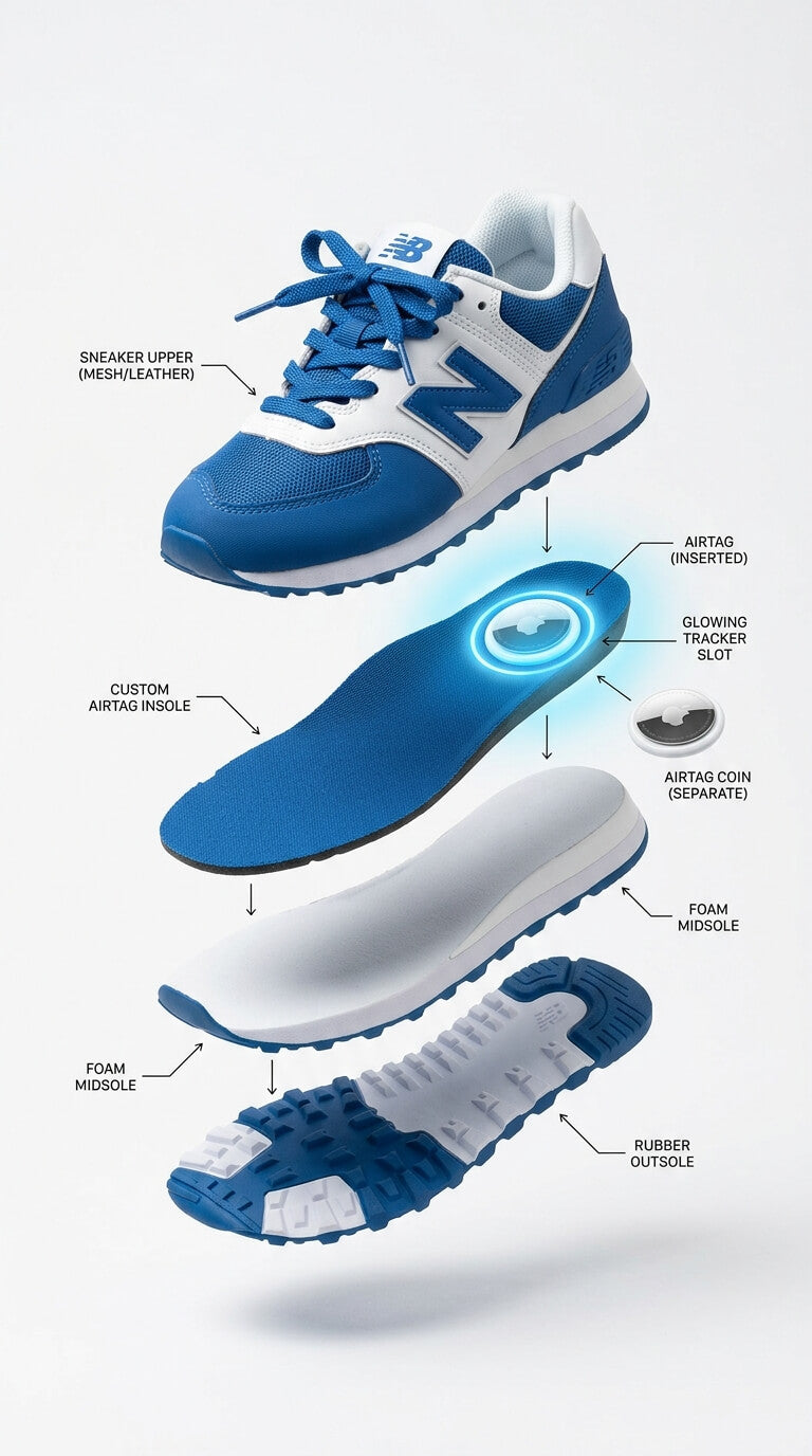 AirTag Compatible Shoe Insoles – Discreet GPS Tracking Solution