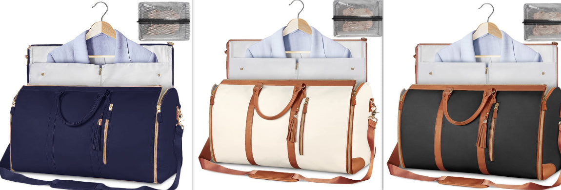 AMAZING Foldable Travel Duffle Bag with Garment Section