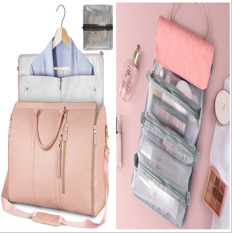 AMAZING Foldable Travel Duffle Bag with Garment Section