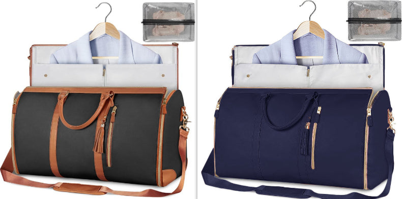 AMAZING Foldable Travel Duffle Bag with Garment Section
