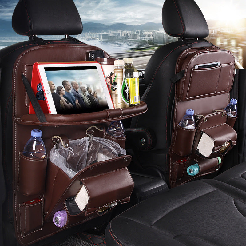Stylish Leather Car Seat Organizer for Clutter-Free Drives