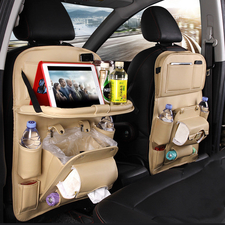Stylish Leather Car Seat Organizer for Clutter-Free Drives