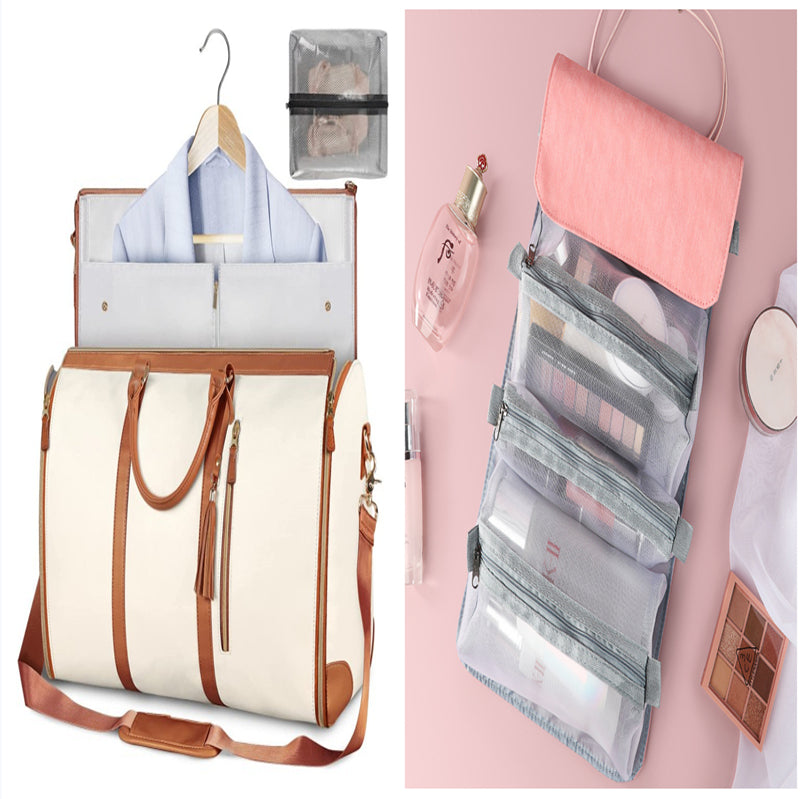 AMAZING Foldable Travel Duffle Bag with Garment Section