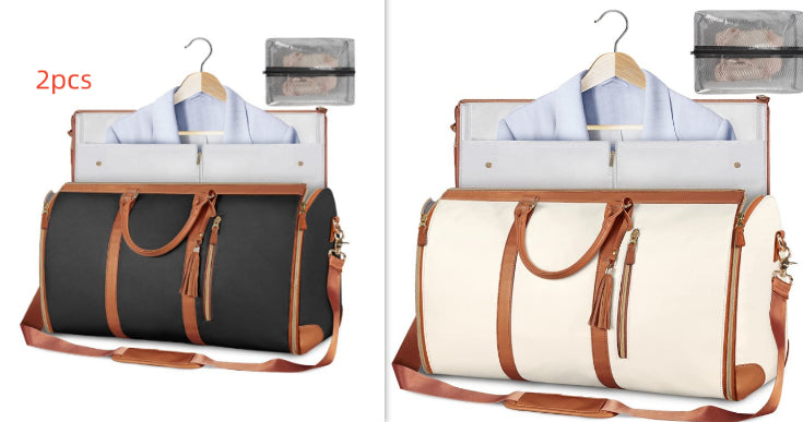 AMAZING Foldable Travel Duffle Bag with Garment Section