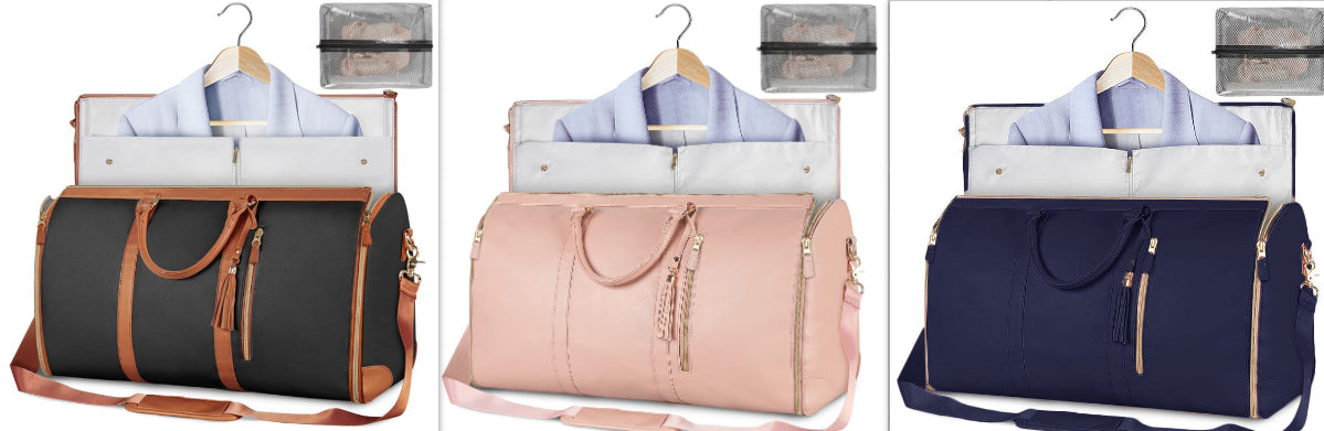 AMAZING Foldable Travel Duffle Bag with Garment Section