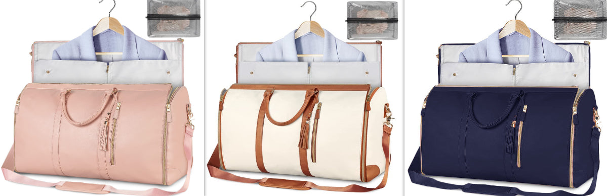 AMAZING Foldable Travel Duffle Bag with Garment Section