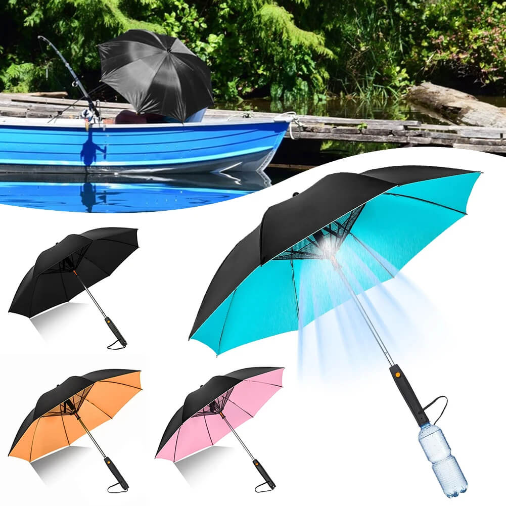 All-in-One Cooling Umbrella with Fan Mist and UV Protection