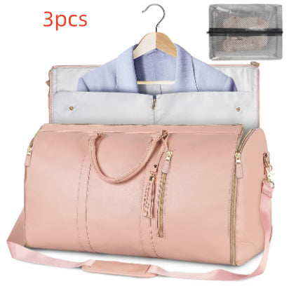 AMAZING Foldable Travel Duffle Bag with Garment Section