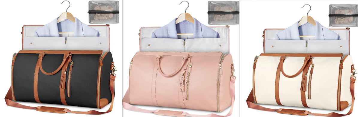 AMAZING Foldable Travel Duffle Bag with Garment Section