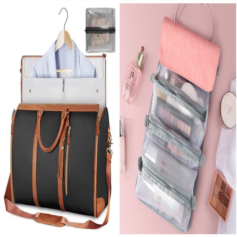 AMAZING Foldable Travel Duffle Bag with Garment Section