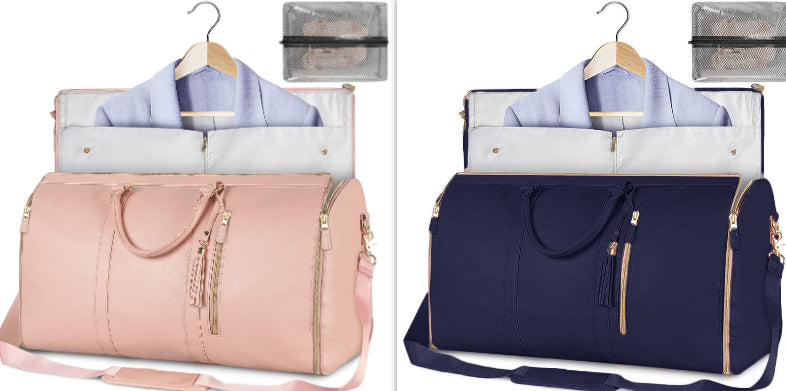 AMAZING Foldable Travel Duffle Bag with Garment Section