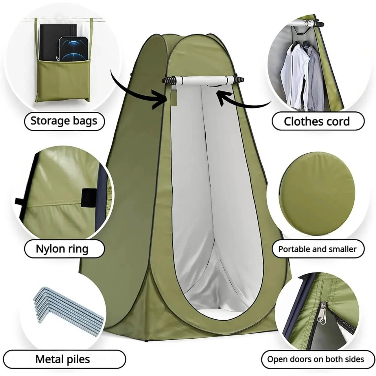 Pop-Up Privacy Tent for Camping, Changing & beach Comfort