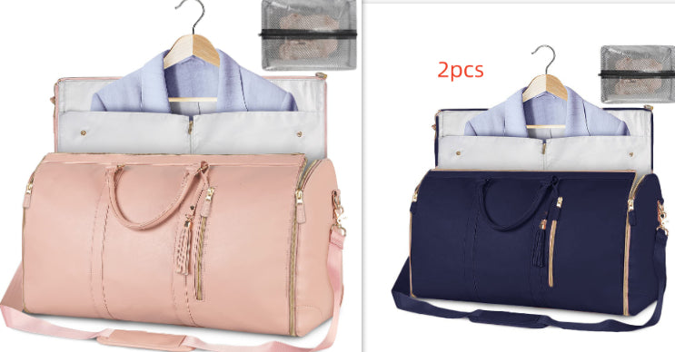 AMAZING Foldable Travel Duffle Bag with Garment Section