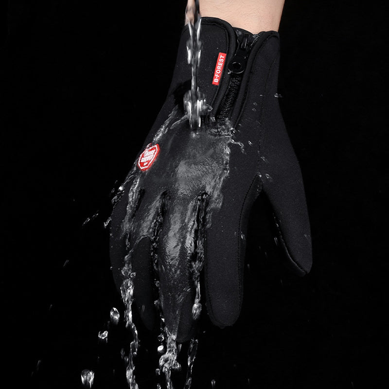 Waterproof Touchscreen Motorcycle Gloves with Cozy Fleece
