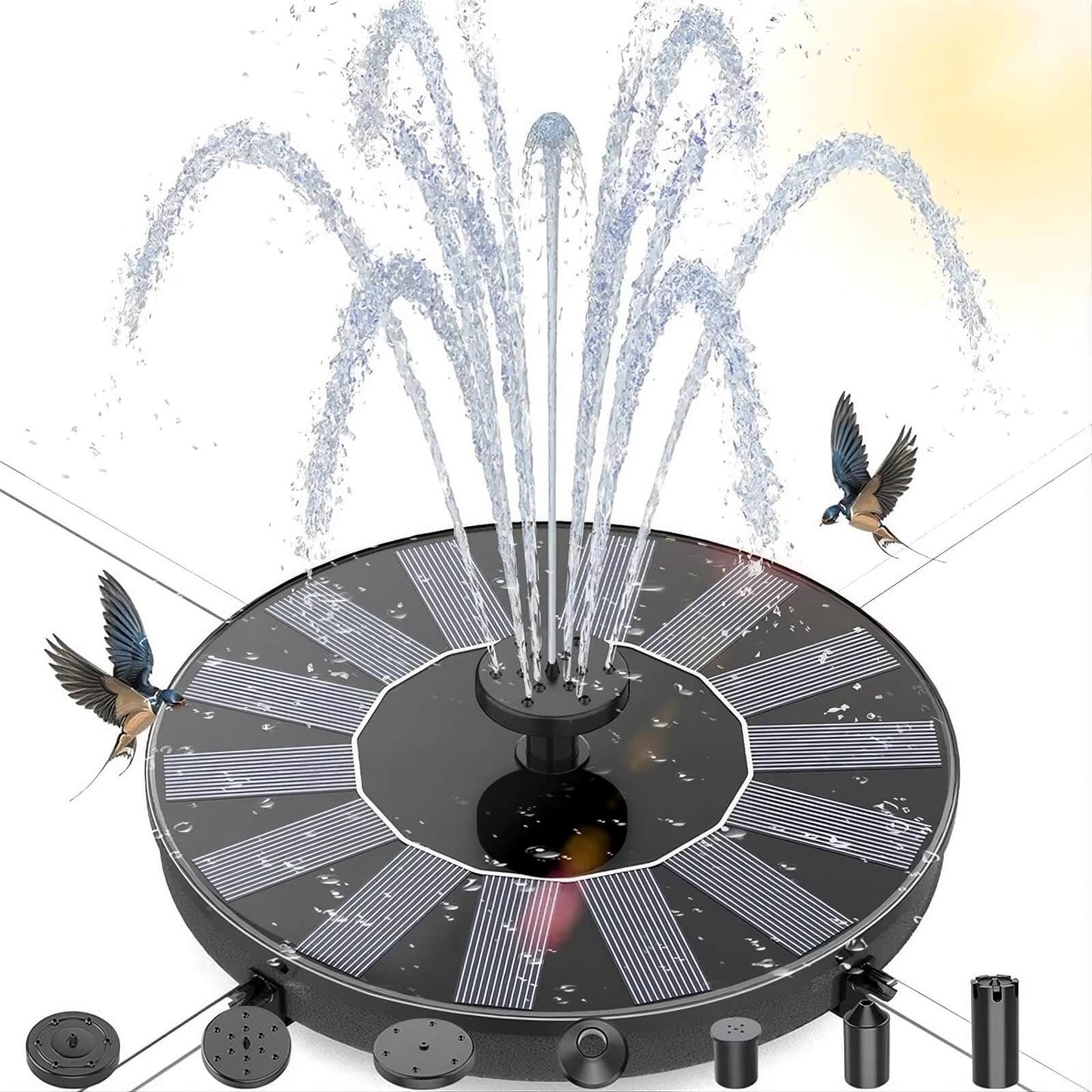 Solar Water Fountain Kit – Beautiful Water And Bird Scene