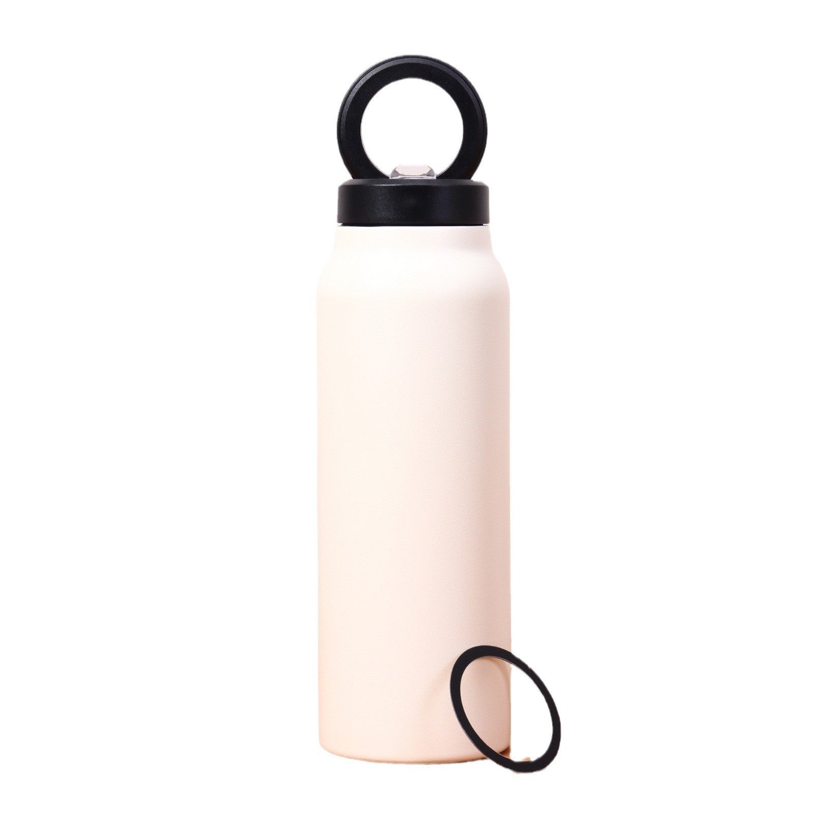 Magnetic Insulated Water Bottle With Straw And Phone Holder