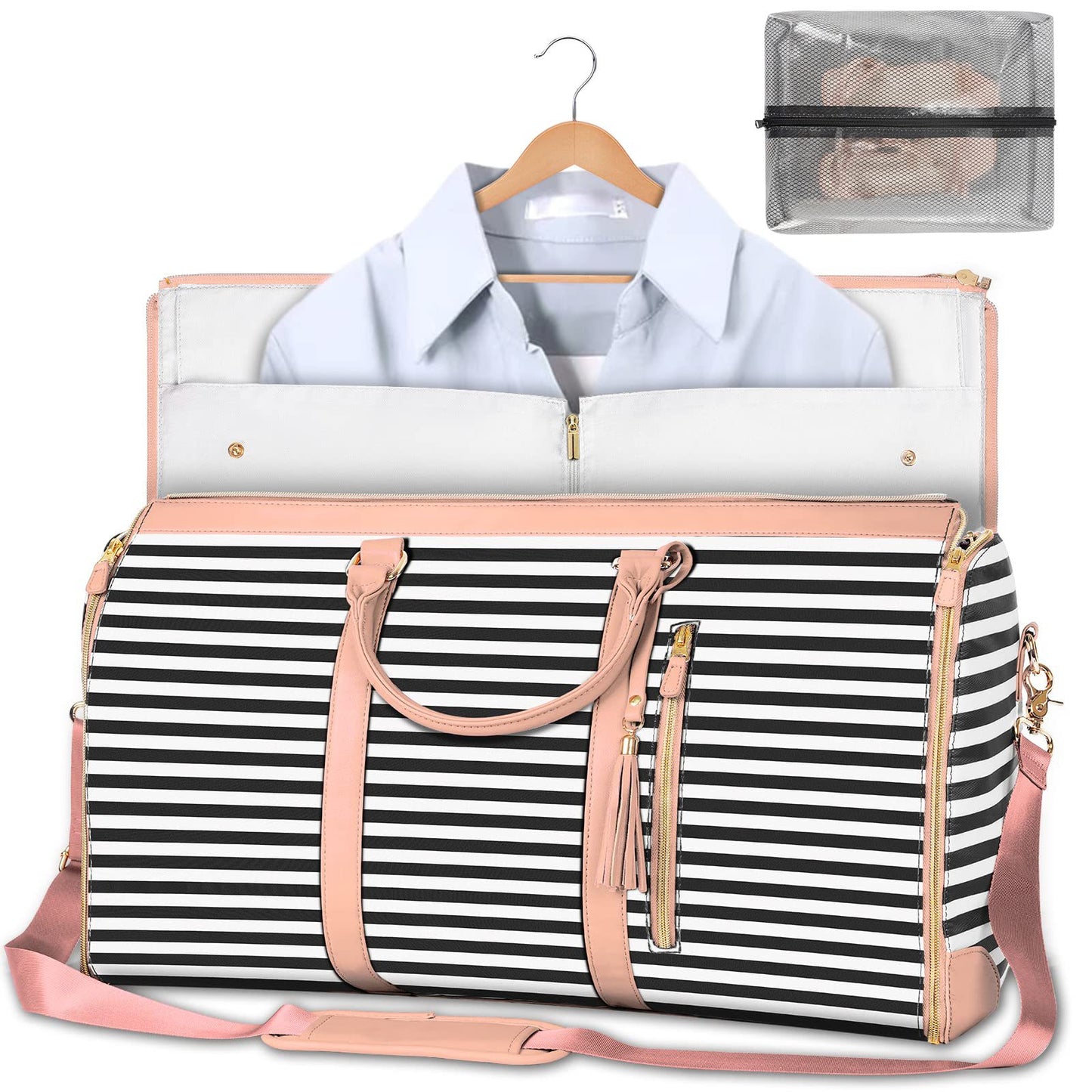 AMAZING Foldable Travel Duffle Bag with Garment Section