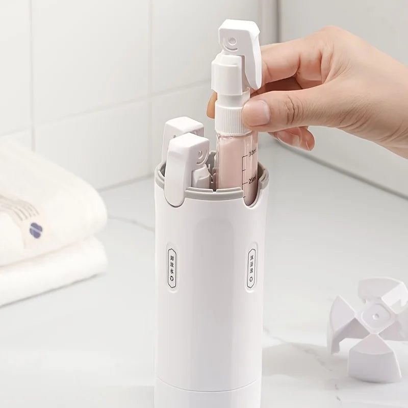 4-in-1 Refillable Travel Dispenser – Compact, Leakproof, Space-Saving