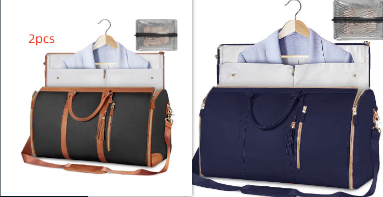 AMAZING Foldable Travel Duffle Bag with Garment Section