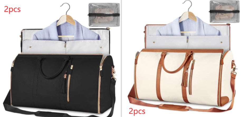 AMAZING Foldable Travel Duffle Bag with Garment Section