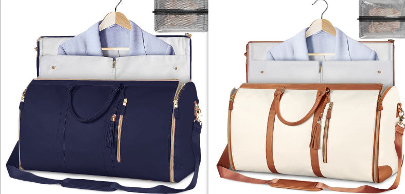 AMAZING Foldable Travel Duffle Bag with Garment Section