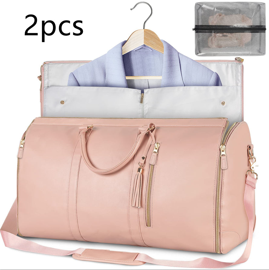 AMAZING Foldable Travel Duffle Bag with Garment Section