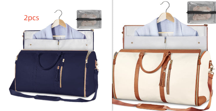 AMAZING Foldable Travel Duffle Bag with Garment Section