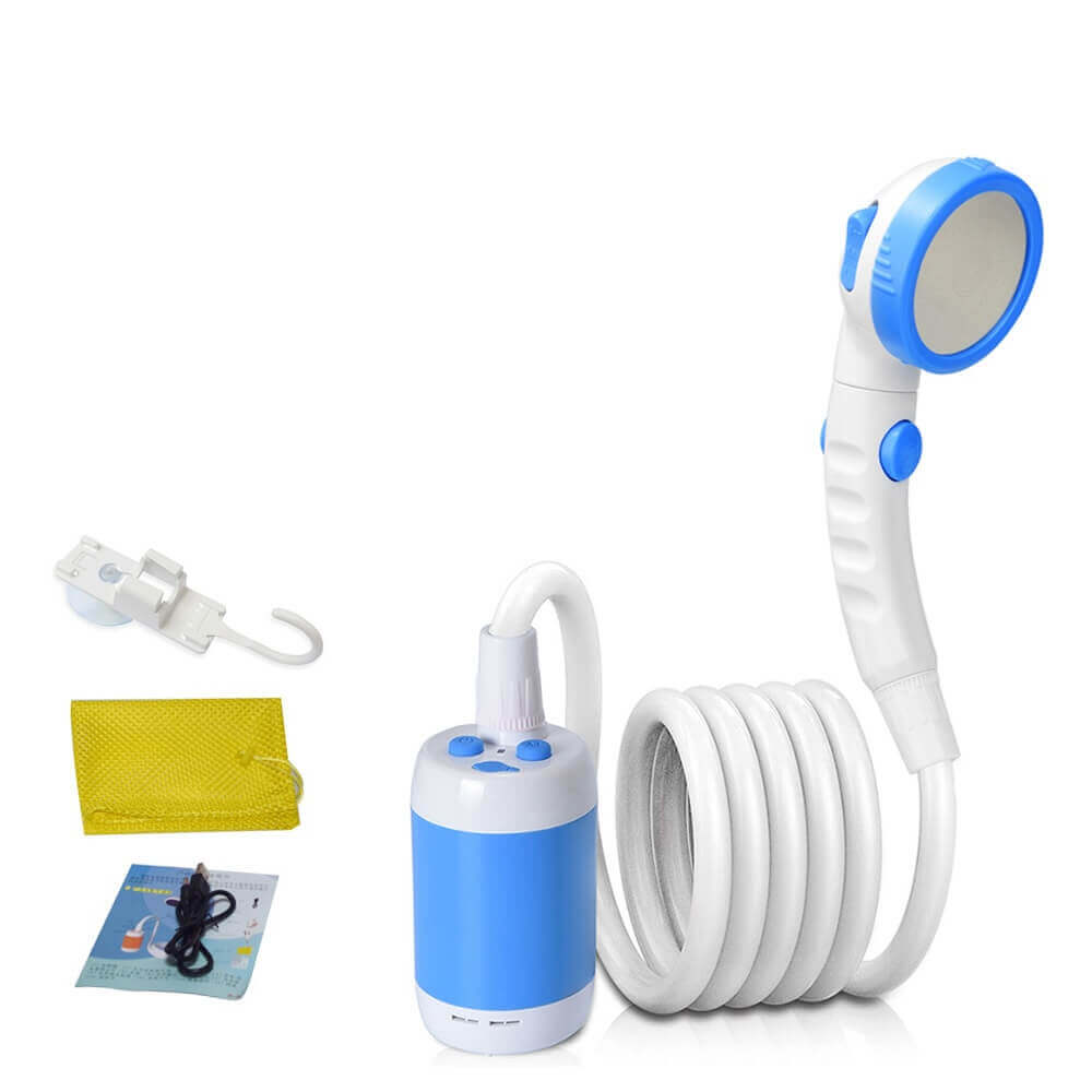 Portable Camping Shower - Rechargeable Shower Kit