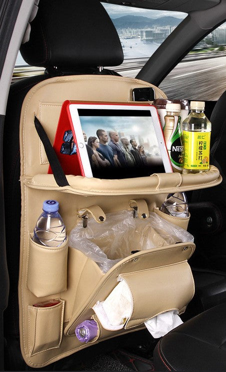 Stylish Leather Car Seat Organizer for Clutter-Free Drives
