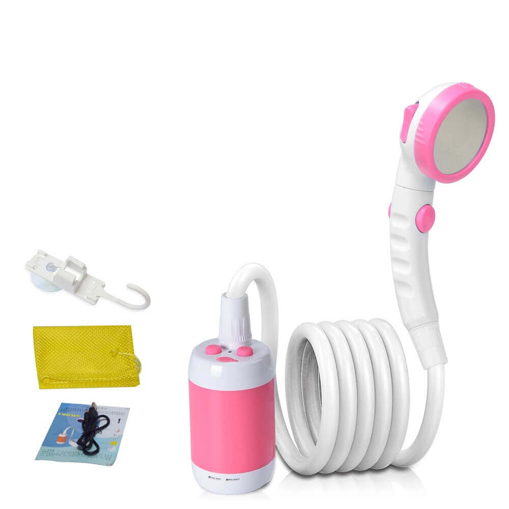 Portable Camping Shower - Rechargeable Shower Kit