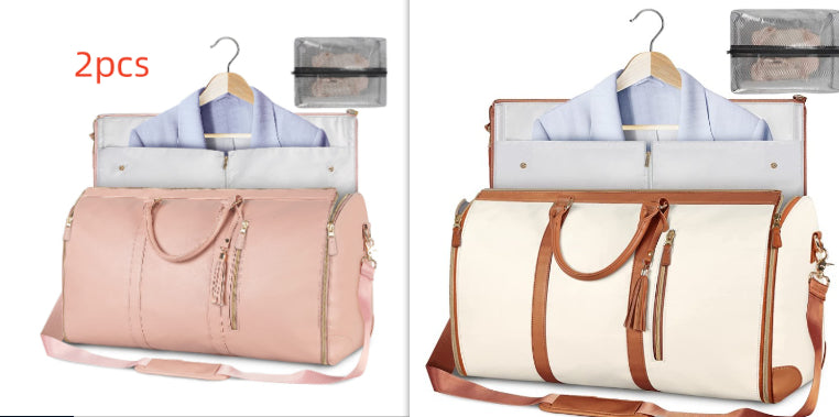 AMAZING Foldable Travel Duffle Bag with Garment Section