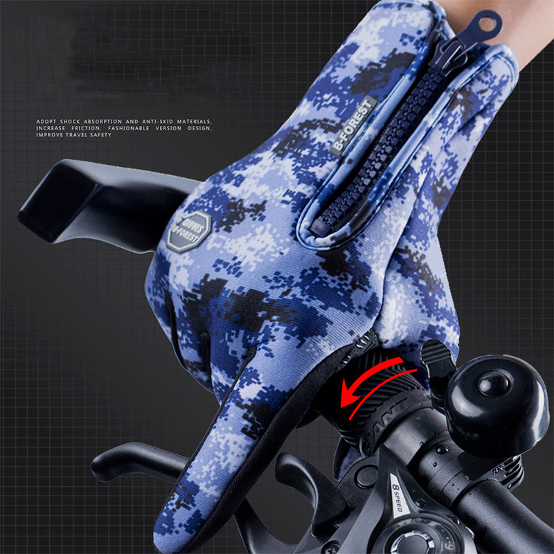 Waterproof Touchscreen Motorcycle Gloves with Cozy Fleece