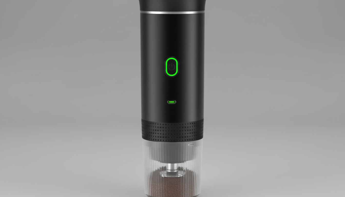 Fresh Espresso Anywhere: Portable 3-in-1 Espresso Maker with Built-In Electric Grinder