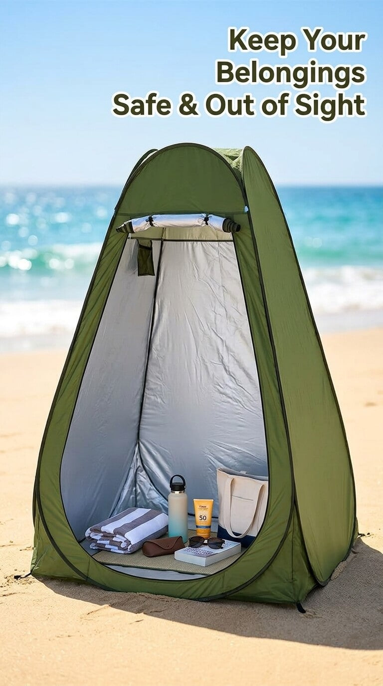 Pop-Up Privacy Tent for Camping, Changing & beach Comfort