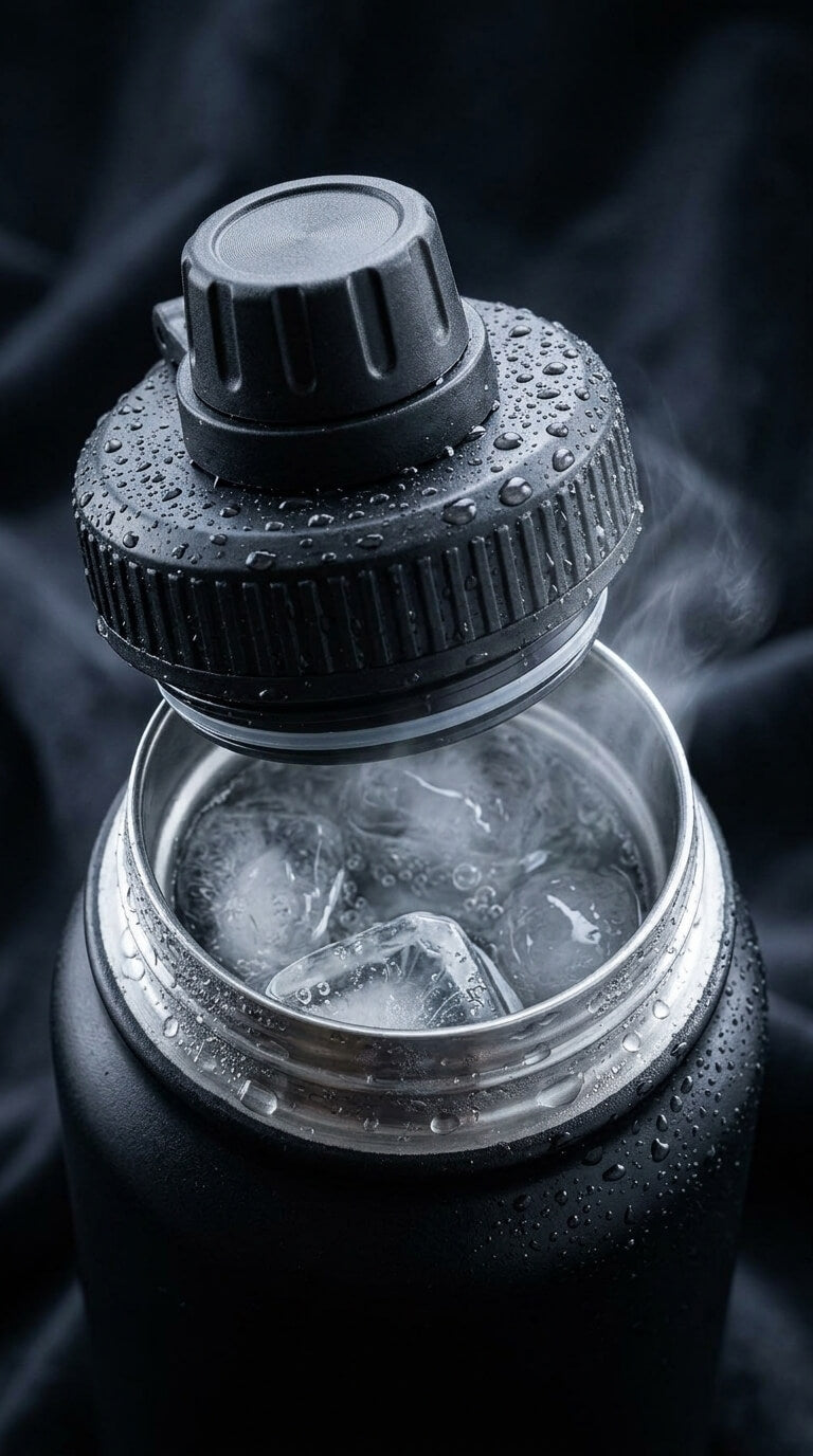Insulated Water Bottle with Phone Mount for Travel & Outdoors