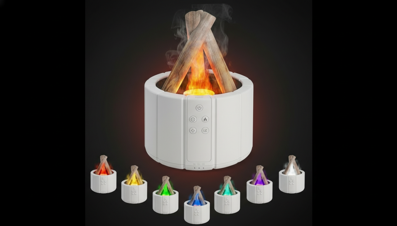 Relaxing Flame Mist Humidifier for Calm & Cozy Spaces