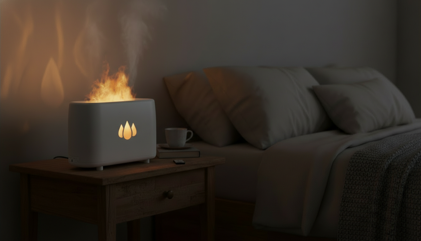 Relaxing Flame Mist Humidifier for Calm & Cozy Spaces