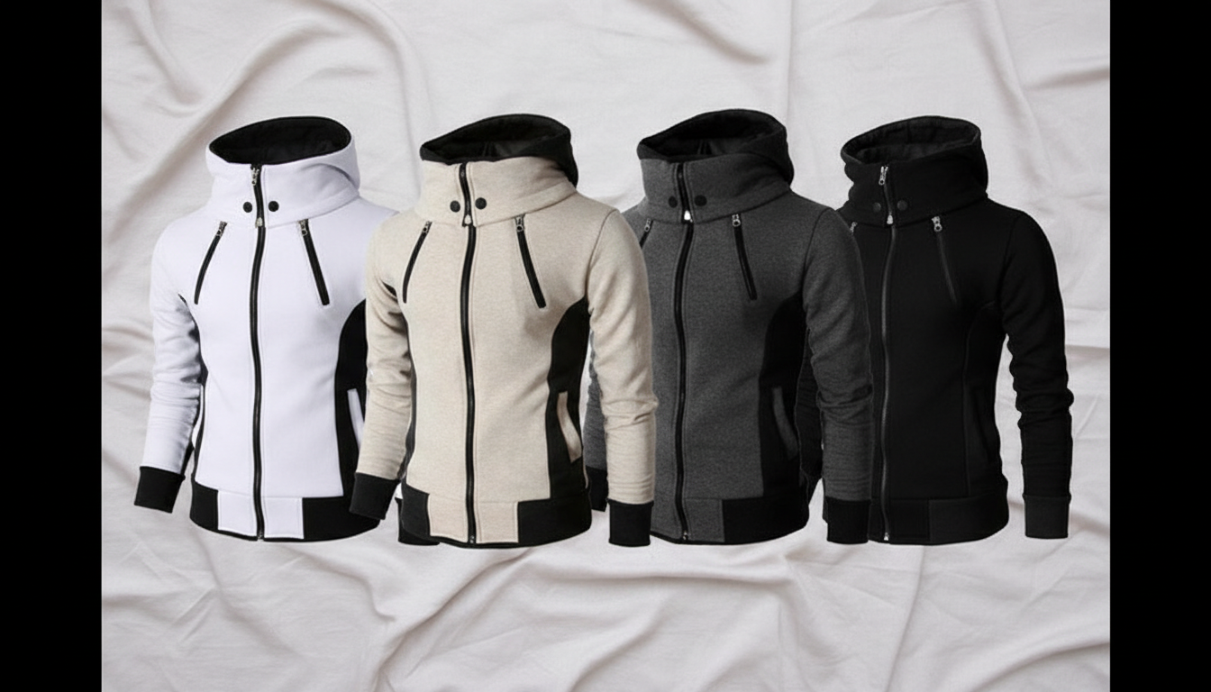 Slim Fit Men’s Hoodie Jacket for Everyday Comfort and Style