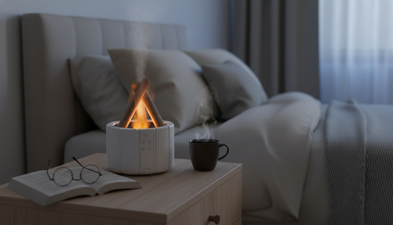 Relaxing Flame Mist Humidifier for Calm & Cozy Spaces