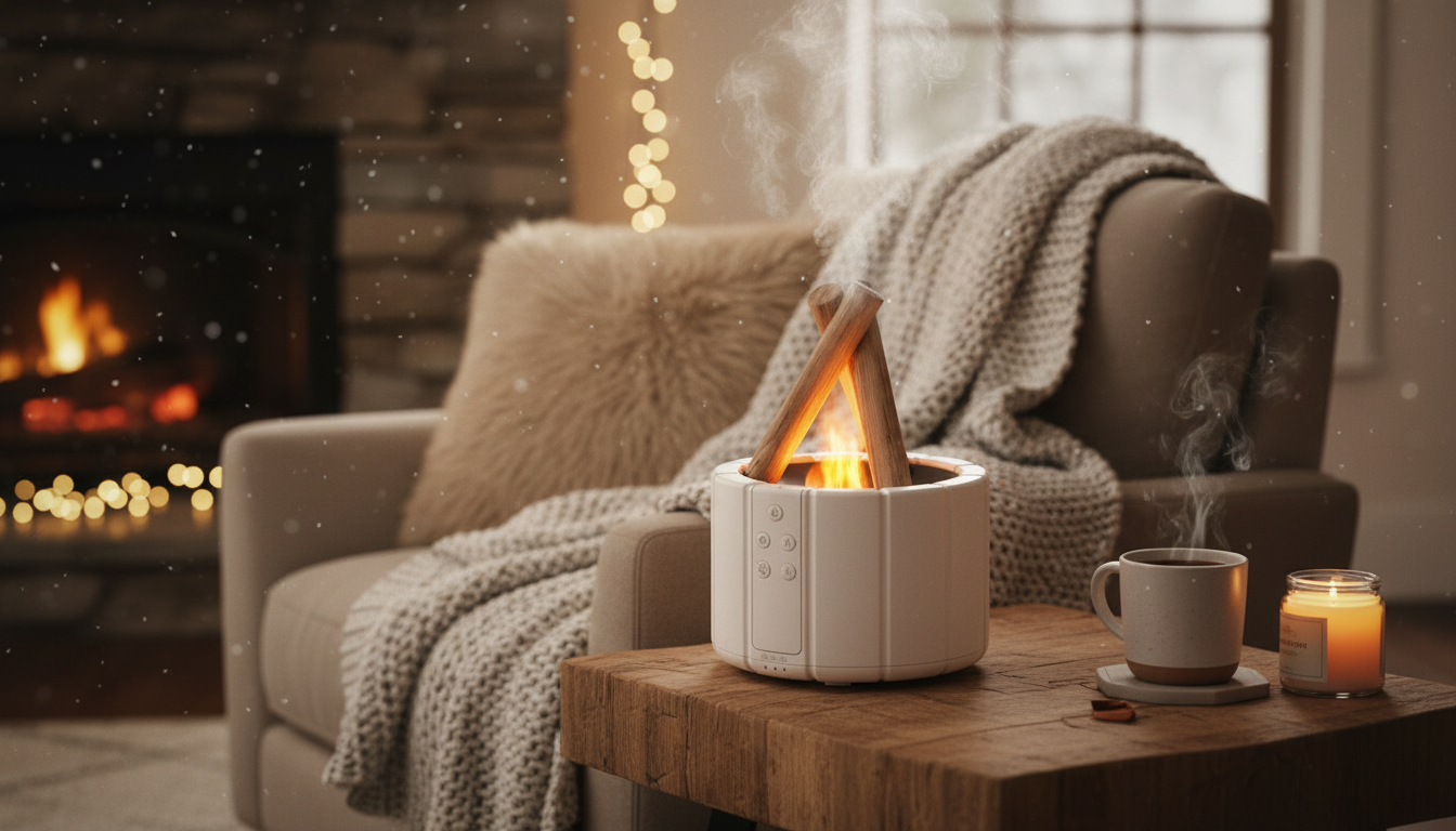 Relaxing Flame Mist Humidifier for Calm & Cozy Spaces
