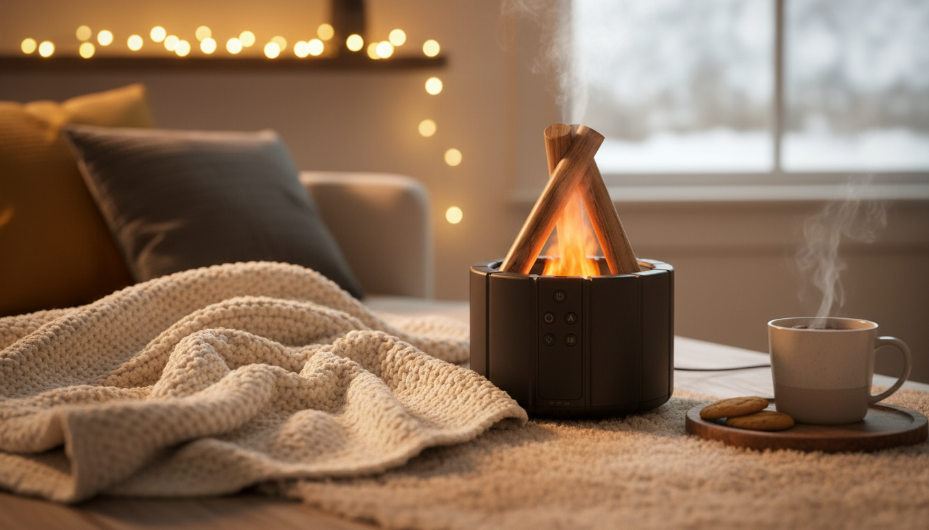 Relaxing Flame Mist Humidifier for Calm & Cozy Spaces