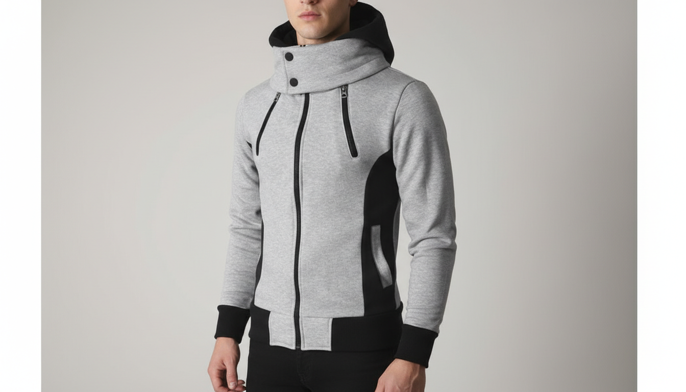 Slim Fit Men’s Hoodie Jacket for Everyday Comfort and Style