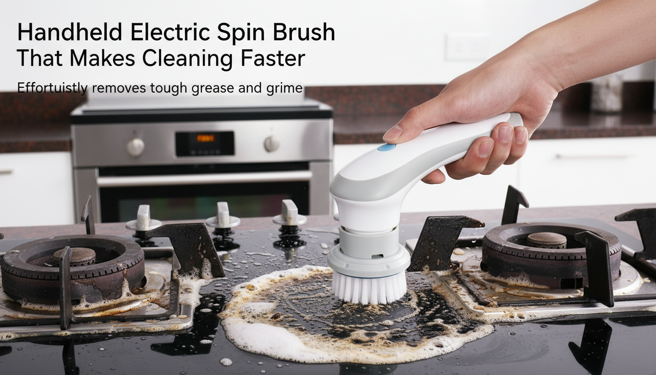 Handheld Electric Spin Brush That Makes Cleaning Faster