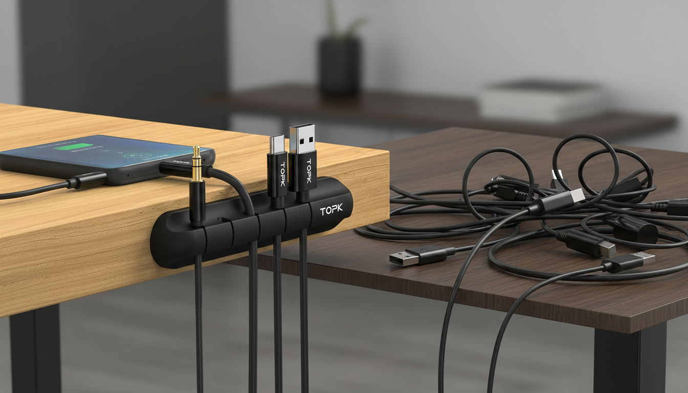 Silicone Cable Organizer Clips for a Tidy, Stress-Free Desk