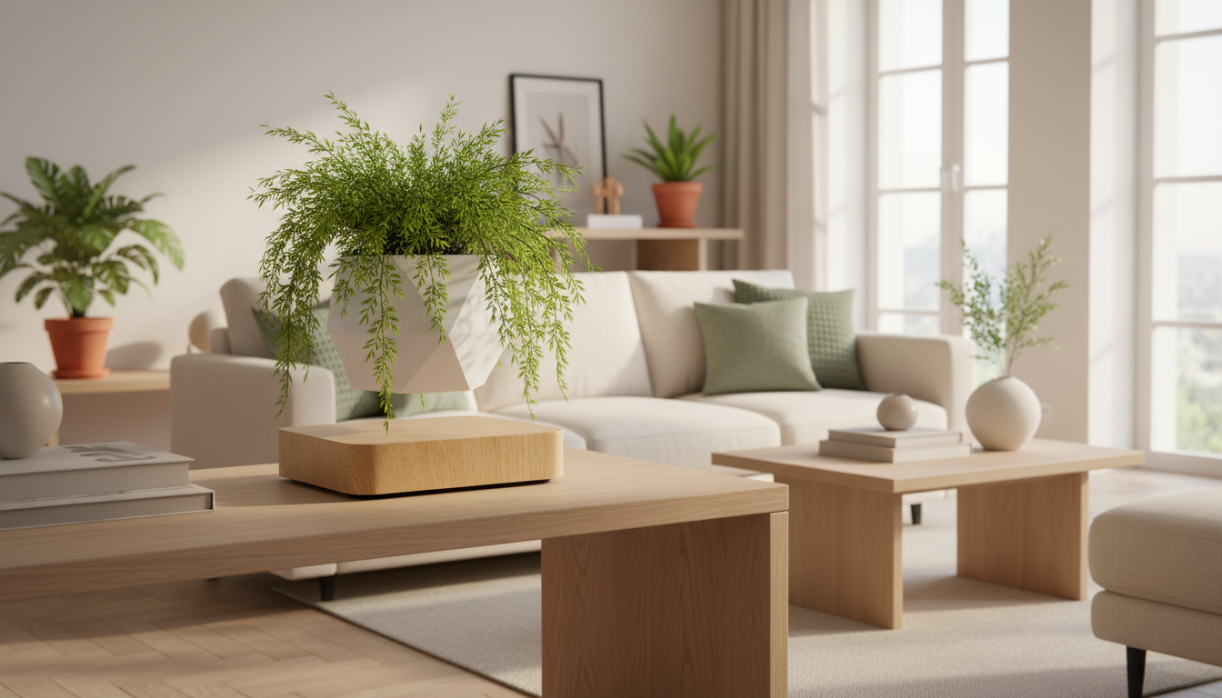 Floating Levitating Plant Pot | Modern Magnetic Home Decor