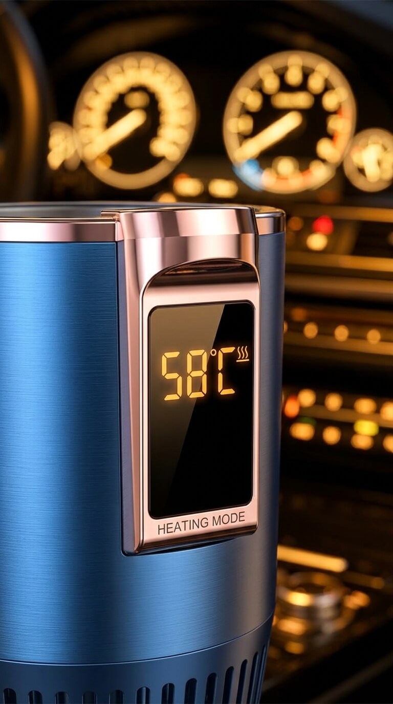 Cooling & Heating Car Cup Holder – Perfect Drink Temperature