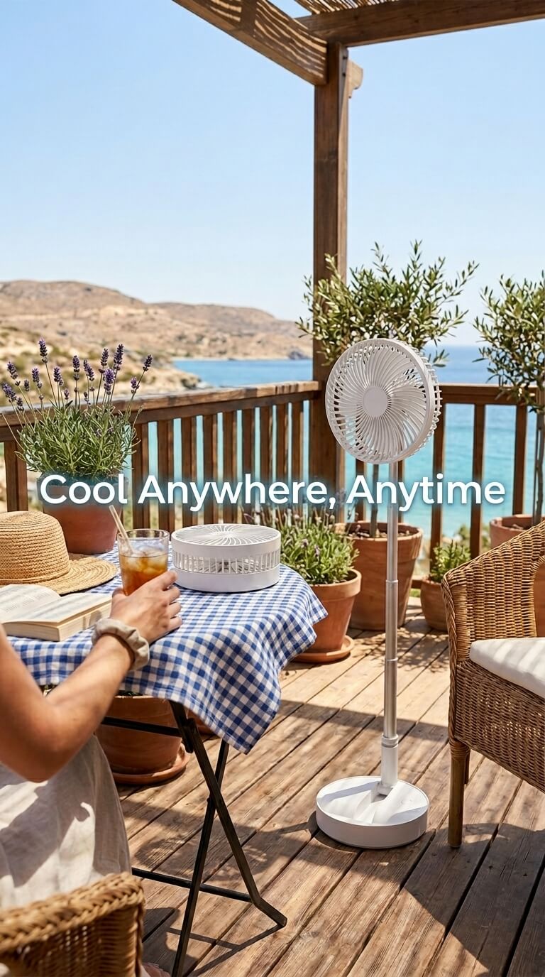 Foldable Floor Fan – Portable, Quiet Cooling Anywhere