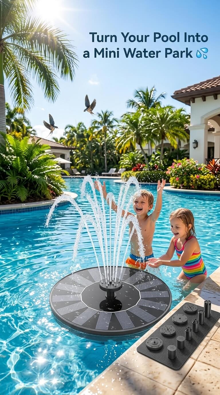 Solar Water Fountain Kit – Beautiful Water And Bird Scene