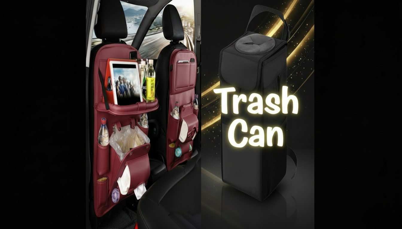 Stylish Leather Car Seat Organizer for Clutter-Free Drives