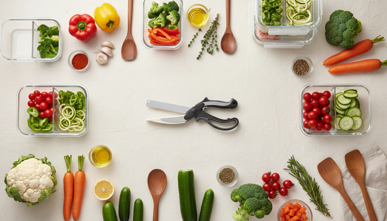 Multi-Function Kitchen Scissors with Mini Cutting Board